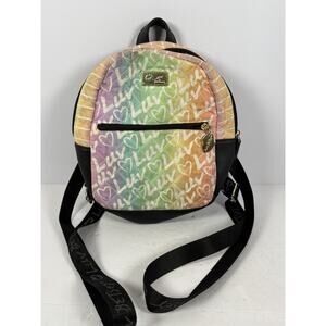 Betsey Johnson Mini Backpack Luv Rainbow Has Stains
